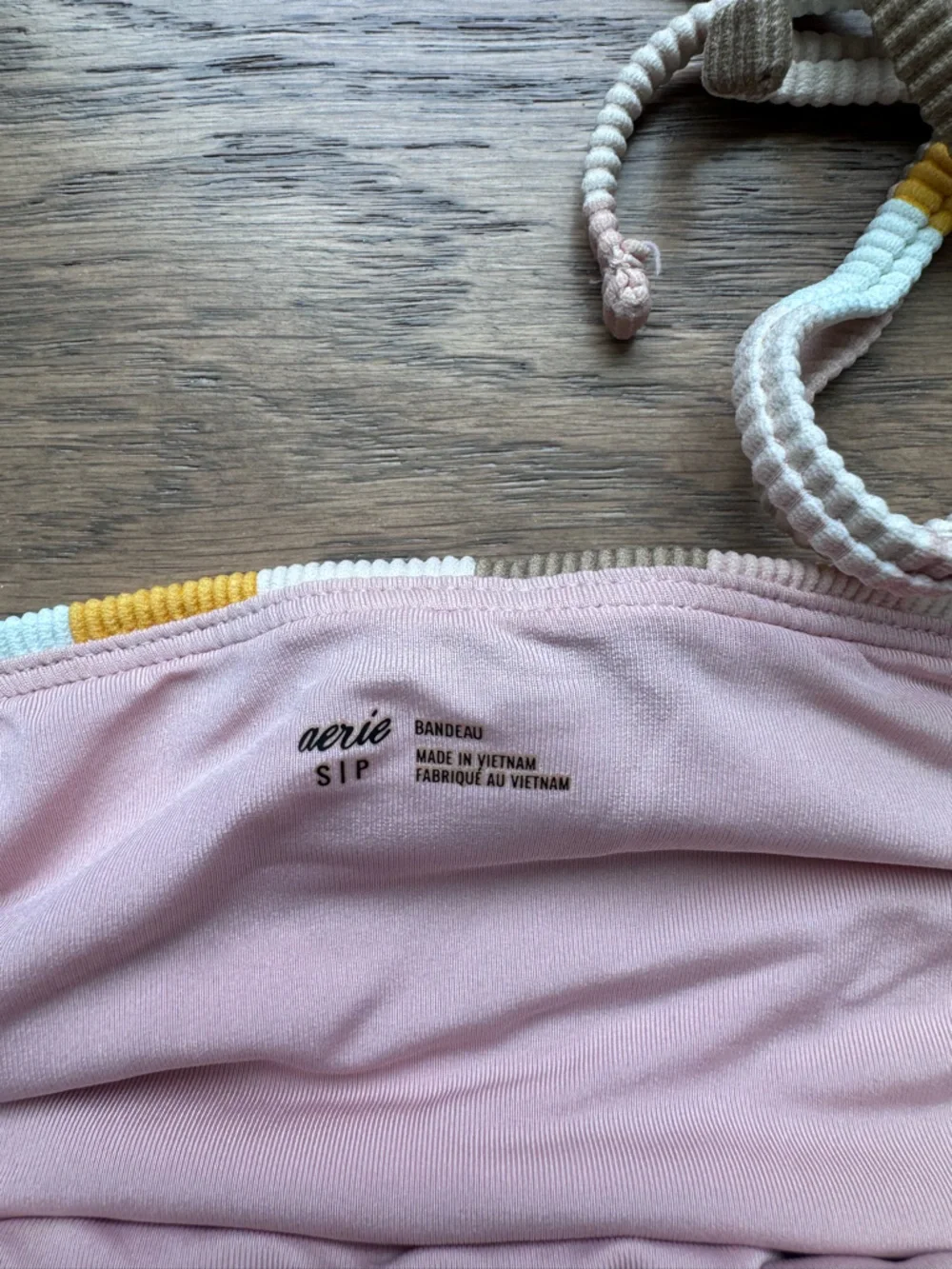 Aerie Ribbed Longline Bandeau Bikini Top + Bottoms